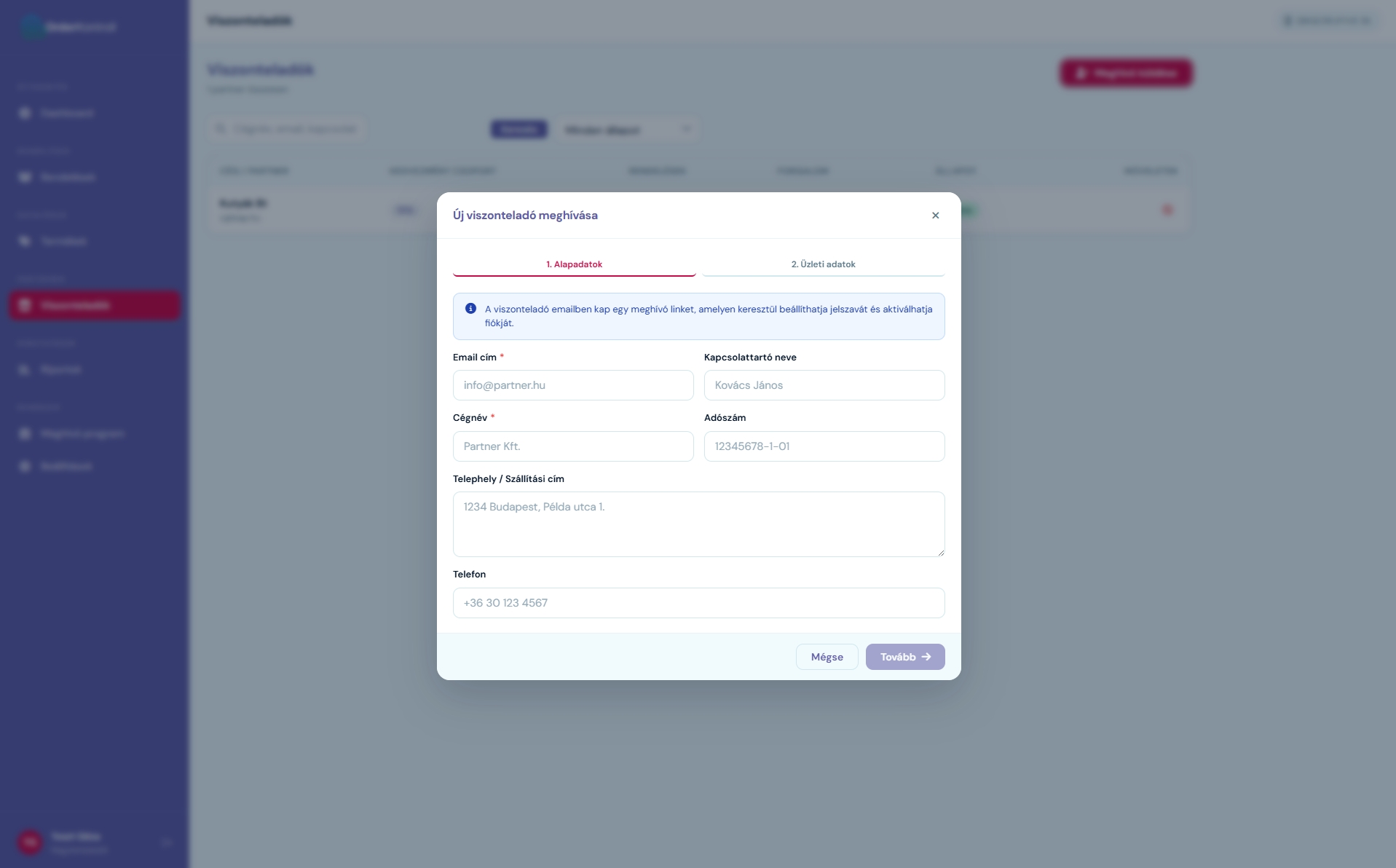 Viszonteladók meghívása